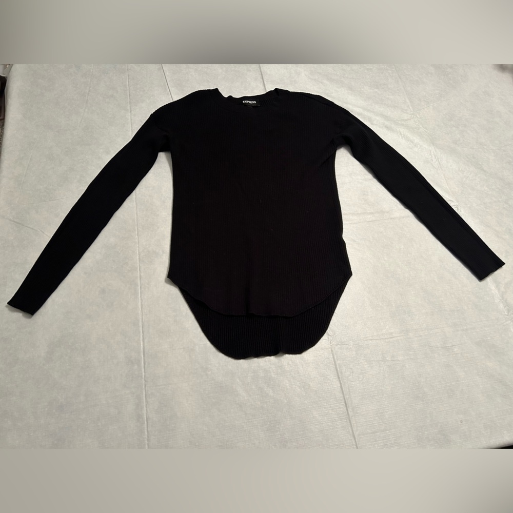 Express Classic Black Crew Neck Sweater